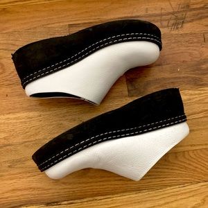Miista E8 Kristi White Platform Mule Size 38